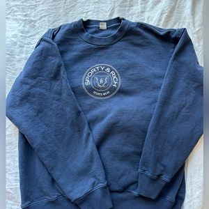 Sporty and rich blue crewneck sweatshirt